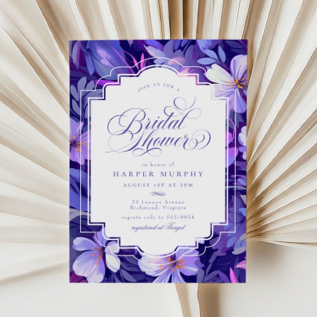 Invitación Elegante Lavanda Purple Floral Bridal Ducha (Subido por el creador)