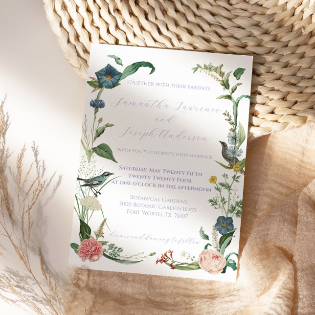 Invitación Elegante Lavanda y Sage Green Garden Wedding (Subido por el creador)