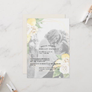 Invitación Elegante Lemones de Fotografía Amueblada Y Ducha D