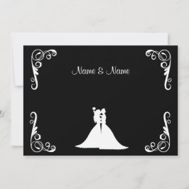 Invitación elegante lesbiana de la novia y de la