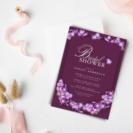 Invitación Elegante Lilac Púrpura FinnArch Floral Bridal Duch