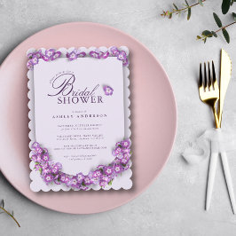 Invitación Elegante Lilac Púrpura I Arco Floral Bridal Ducha
