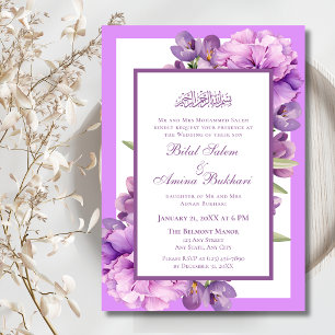 Invitación Elegante Lilac y Boda islámico morado claro