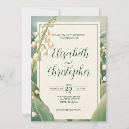 Invitación Elegante Lily del Boda de Paisaje Floral del Valle