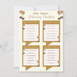 Invitación Elegante lista de verificación de Baby Shower para