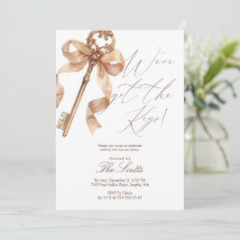 Invitación Elegante Llave de Oro Nos Llegaron las Llaves para