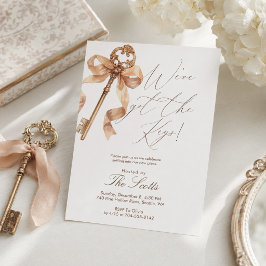Invitación Elegante Llave de Oro Nos Llegaron las Llaves para