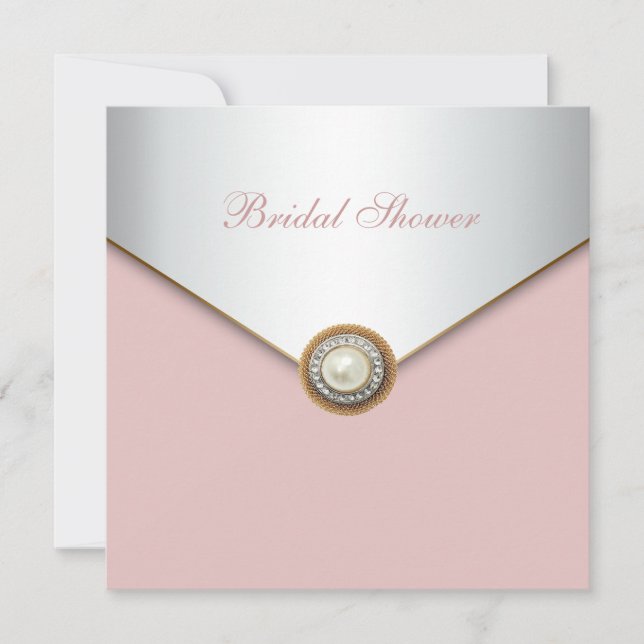 Invitación Elegante Lluvia Coral para Despedida de Soltera (Anverso)