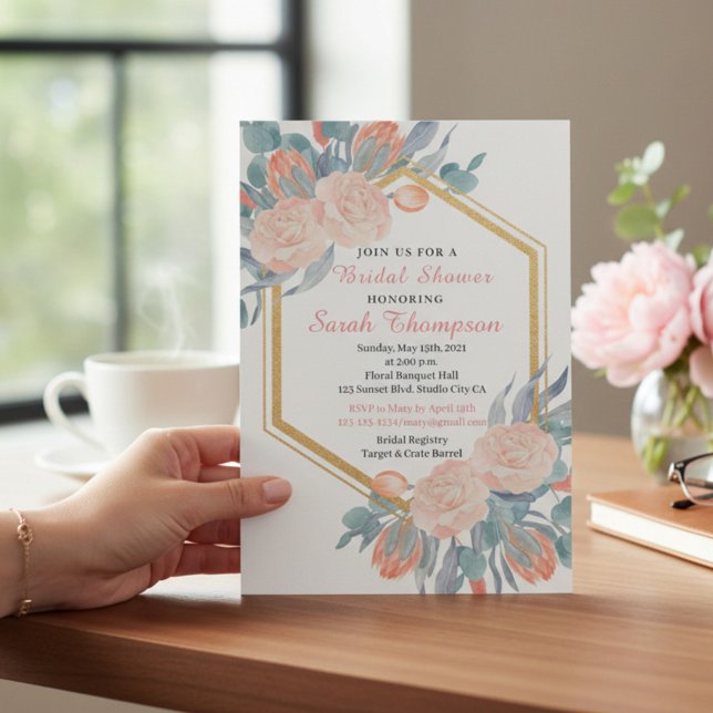 Invitación Elegante Lluvia de Flores para Boda Boho (Subido por el creador)