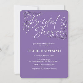 Invitación Elegante lluvia de flores silvestres de boda de Vi