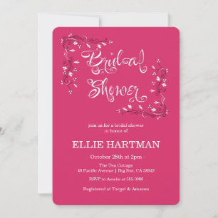 Invitación Elegante lluvia de flores silvestres de boda de Vi