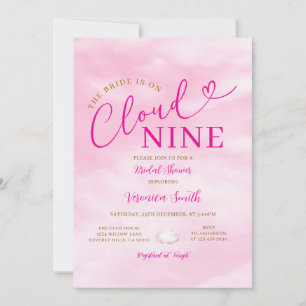 Invitación Elegante Lluvia de Ideas Nupcial Romántica Rosa