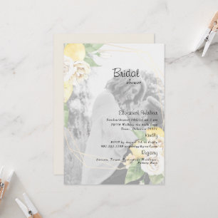 Invitación Elegante lluvia de limones y flores para despedida