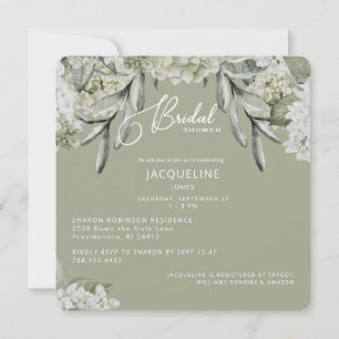 Invitación Elegante lluvia de novia de Hortensia Salvia