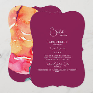 Invitación Elegante Lluvia de Novia en Acuarela Colorida