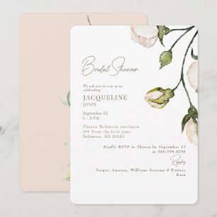Invitación Elegante Lluvia de Pétalos Floral Botánico Despedi