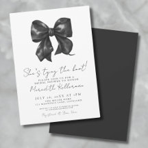 Elegante Lluvia de Regalos de Boda en Blanco y Neg