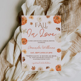 Invitación Elegante lluvia floral Bridal Shower de otoño