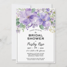 Elegante Lluvia Floral Morada de Novia