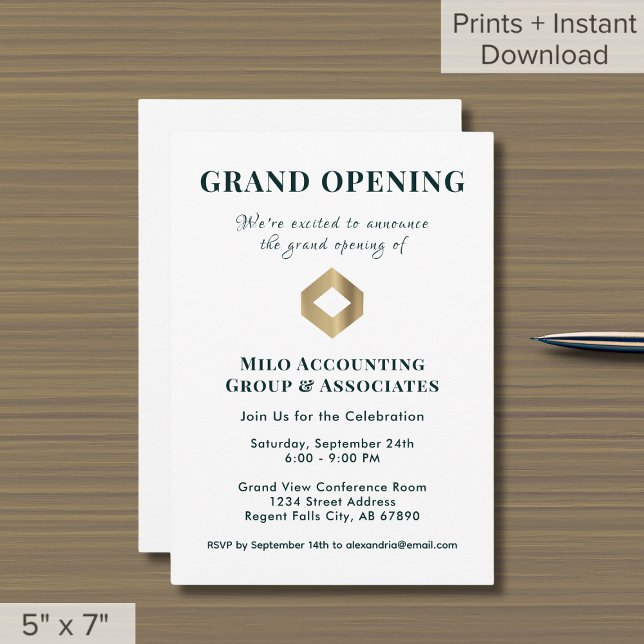 Invitación Elegante logotipo del Personalizado de la invitaci (Subido por el creador)