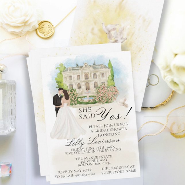 Invitación Elegante lugar para despedida de soltera flores El (Subido por el creador)