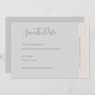 Invitación Elegante Madera Gris ClaroGrano Salven Al Boda De 