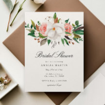 Elegante Magnolia Floral Bridal Shower