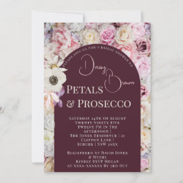 Invitación Elegante Mahogany Floral Arco Verano Ducha Nodal