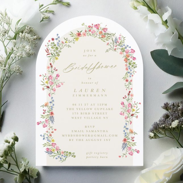 Invitación elegante manantial floral primavera Bridal Shower (Subido por el creador)