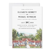 Elegante Manor Villa | Fin de semana Boda ilustrad