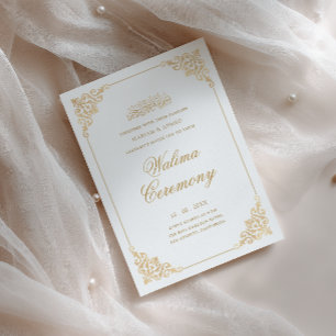 Invitación Elegante marco barroco Bodas ceremonia Walima letr