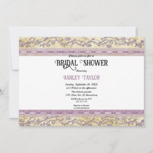 Invitación Elegante marco de Moda elegante ducha formal de no