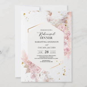 Invitación Elegante marco floral pastoral
