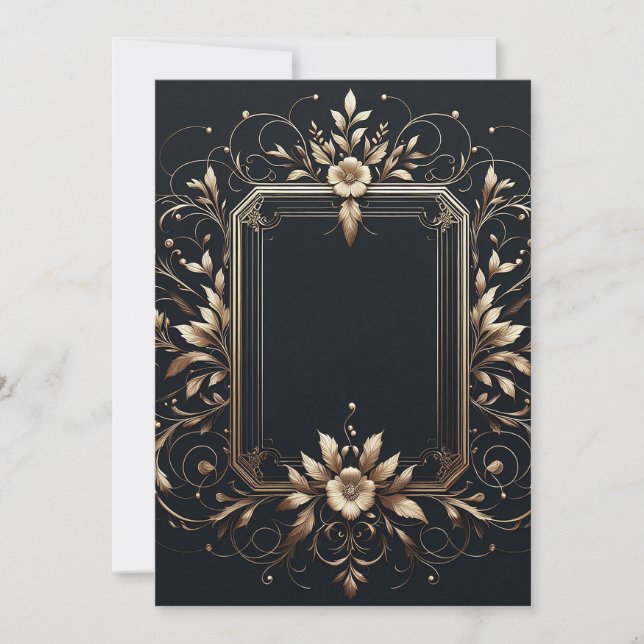 Invitación Elegante Marco Guardar la Fecha (Anverso)