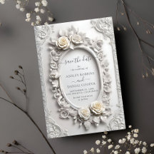 Elegante Marco Rosa Art Nouveau Guardar La Fecha