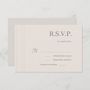 Invitación Elegante Marfil Blanco MaderaRayas de grano Boda R