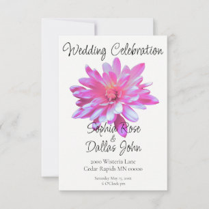 Invitación Elegante margarita rosada floral rosa