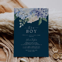 Elegante marina azul de Hydrangea es un chico Baby