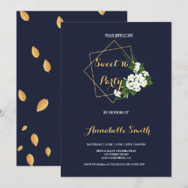 Invitación Elegante Marina Clásica Gimétrica dulce 16