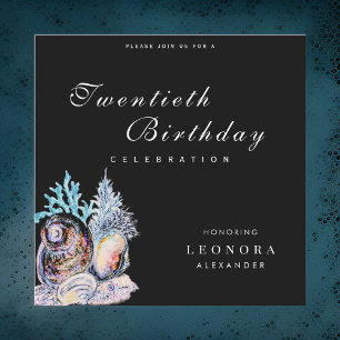 Invitación Elegante marisma oceánica CUALQUIER fiesta de cump