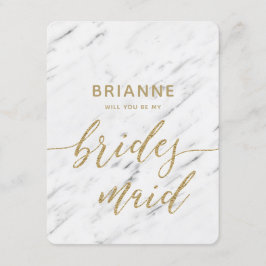 Invitación Elegante Mármol Blanco Y Oro Serán Novias