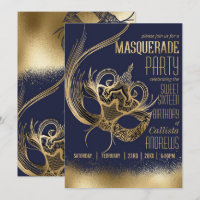 Elegante Mascarada de la Marina de Oro Dulce Dieci
