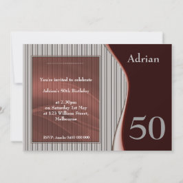 Invitación elegante masculina ROJA