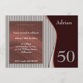 Invitación elegante masculina ROJA
