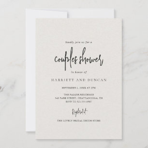 Invitación Elegante matrimonio beige neutral y eterno
