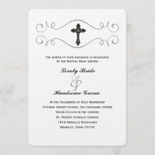 Invitación Elegante matrimonio celta-católico