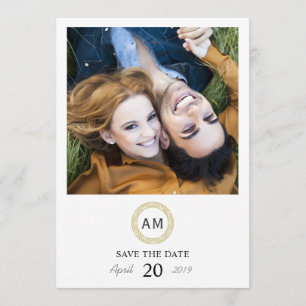 Invitación Elegante matrimonio de fotos Personalizado moderno