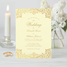 Elegante matrimonio de la caligrafía de oro de cre