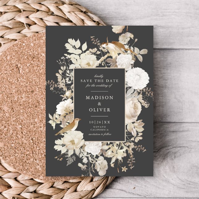 Invitación Elegante matrimonio de Moda floral de tierra salva (Subido por el creador)