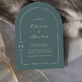 Invitación Elegante matrimonio elegante de fotos de arco mode